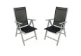 Kerti szék összecsukható GARTHEN 2 db - fekete
