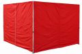 Két oldalfal PROFI kerti sátorhoz 3 x 3 m - piros