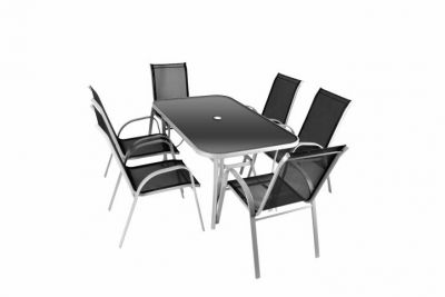 GARTHEN Kerti bútor készlet asztal + 6 szék