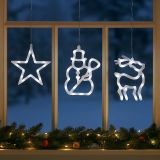 NEXOS Dekoráció LED csillag/hóember/rénszarvas meleg fehér