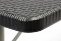 Összecsukható kerti asztal rattan kivitel180 x 75 cm fekete
