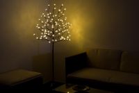 NEXOS Dekoratív fa 150 cm 96 LED meleg fehér