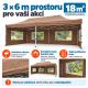 GARTHEN Kerti sátor összecsukható PROFI 3 x 6 m krém