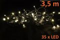 Karácsonyi LED világítás 3,5m - meleg fehér, 35 dióda