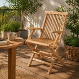 DIVERO Kerti szék összecsukható tíkfa