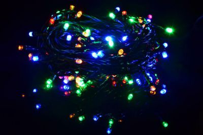 NEXOS Fényfüzér 4 m 40 LED színes zöld kábel