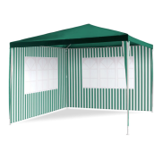 GARTHEN Kerti sátor zöld 3 x 3 m + 2 oldalfal