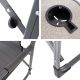 DIVERO Kempingszék szett 4 db 300D szürke + asztal