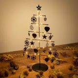 Dekoratív karácsonyfa 25 LED meleg fehér - fekete