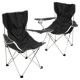 DIVERO® Kempingszék összecsukható 2 db fekete