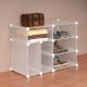 DIVERO Fiókos állvány 57 x 71 x 37 cm átlátszó