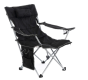 DIVERO Kempingszék levehető lábtartóval fekete