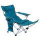 DIVERO Kempingszék levehető lábtartóval kék