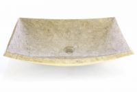 DIVERO Mosdókagyló márvány  60 x 40 cm