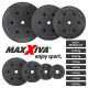 MAXXIVA® Súlytárcsa szett 6 x 5 kg cement fekete