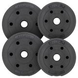 MAXXIVA® Súlytárcsa szett 4 db 7,5 kg cement fekete