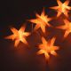 Karácsonyi LED csillagok narancssárga10 LED