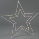 NEXOS Karácsonyi LED dekoráció  ezüst csillag  színes 50 cm