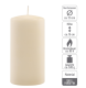 Gyertyakészlet oszlopszerű 15 cm Ø 7,5 cm 2 db krémszínű