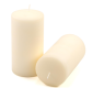 Gyertyakészlet oszlopszerű 15 cm Ø 7,5 cm 2 db krémszínű