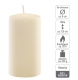 Gyertyakészlet oszlopszerű 11,5 cm Ø 6 cm 6 db