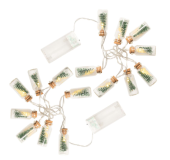 Lámpák készlete "Mini üveg" 8 LED meleg fehér elemes időzítő