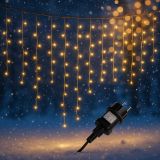 VOLTRONIC® Fényfüggöny 15 m 600 LED meleg fehér