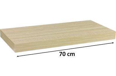 Fali polc STILISTA® Volato 70 cm - fa világos