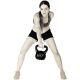 Kettlebell súlyzó MOVIT 12 kg fekete