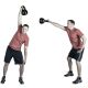 Kettlebell súlyzó MOVIT 12 kg fekete