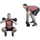 Kettlebell súlyzó MOVIT 12 kg fekete