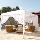 INSTENT Kerti pavilon 3 x 3 m + 2 oldalfal champagne