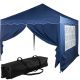 INSTENT BASIC Kerti pavilon 3 x 3 m kék + 2 oldalfal