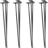 STILISTA Bútorláb 3 db rúd 60 cm ezüst