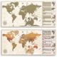 Világtérkép kaparós Vintage 100 x 45 cm