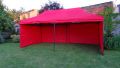 Tradgard Kerti pavilon DELUXE 3 x 6 m piros + oldalfal