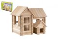 Építőkészlet 4 az1 faház 206 db 34 x 25 x 8 cm