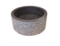 Mosdókagyló természetes kőből - MIRUM 509 Ø45 cm BLACK