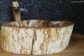 INDERA Mosdókagyló megkövesedett fa SINK FOSSIL