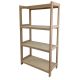 Gaboni Bükkfa polcos állvány 4 polc 133 x 70 x 33 cm