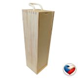 Fából készült boros ajándékdoboz 11×35×10 cm cseh gyártmány