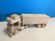 Fa teherautó utánfutóval 33 x 7 x 12 cm