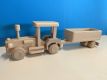 Fa traktor utánfutóval 42 x 8 x 13 cm