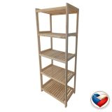 Fa polc 5 polcos 173×80×43 cm fenyő cseh gyártmány