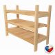 Fa polcos állvány 3 polcos 60 x 50 x 33 cm cseh gyártmány