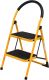 Acél lépcsők Sárga-Fekete 150 kg 90 x 47,5 x 49 cm