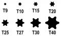 TORX T9-T40 kulcs készlet 8 db