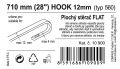Ablaktörlő Flat bulk  ( hook 12 mm) 28 710 mm
