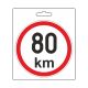 Korlátozott sebességű matrica  80 km/h (110 mm)