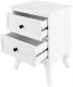 MIADOMODO Éjjeliszekrény 34 x 29,5 x 50 cm fehér
